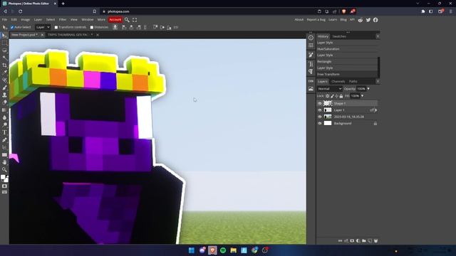 How to make a Minecraft thumbnail *WITHOUT Photoshop!* смотреть онлайн