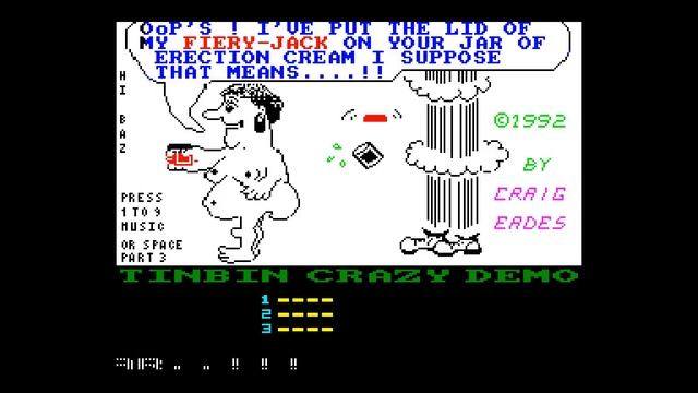 Tinbin Crazy Demo - Tinbin Hacker [#zx spectrum] смотреть онлайн