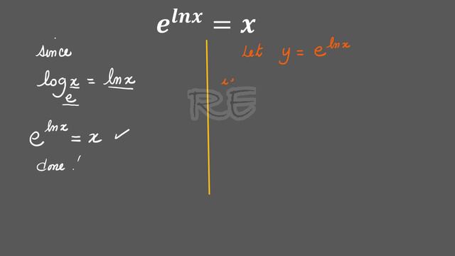 Why does e^ lnx equal x ? What is e raised to lnx ? смотреть онлайн