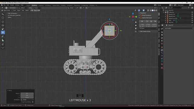 64. Blender Hard Surface Экскаватор (часть6) смотреть онлайн