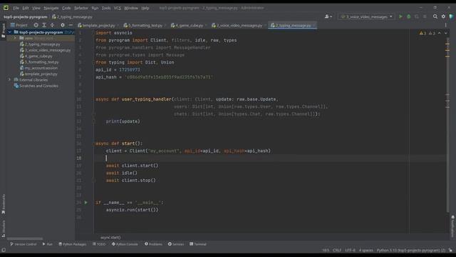 ТОП-5 проектов новичка на Pyrogram, Python смотреть онлайн