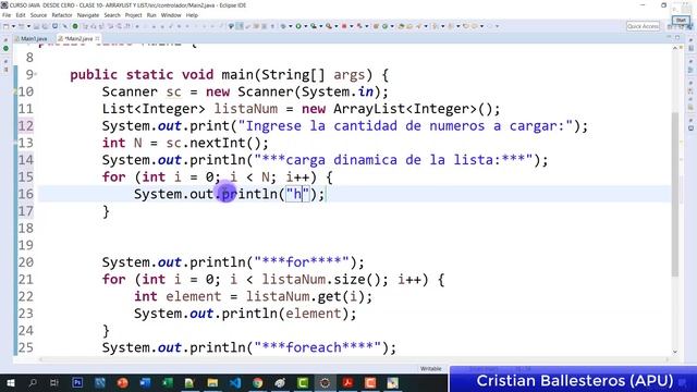 Como usar List ArrayList en JAVA cargar lista usando FOR -DO-WHILE cargar datos por consola PART 1/ смотреть онлайн