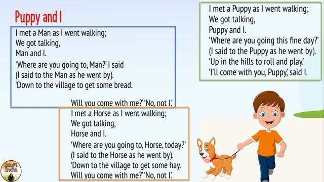 Puppy and I| Explanation| Rhyming Words| Word Meanings| Sentence Formation| Class 3 English смотреть онлайн