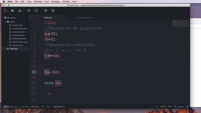 10.- Curso PHP 7 - Operadores de asignación смотреть онлайн