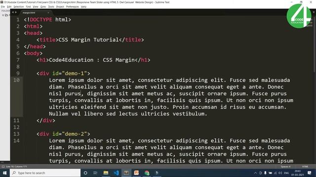 CSS Tutorial In Hindi | CSS Margin Tutorial in Hindi | CSS Full Course Tutorial In Hindi [Part-8] смотреть онлайн