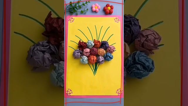 Букет из салфеток - поделки с детьми смотреть онлайн