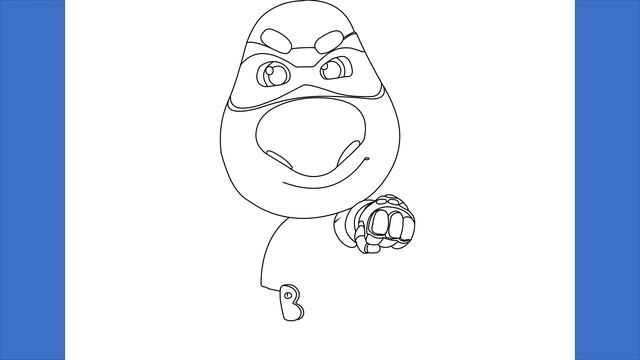 How to draw Super Ben from Talking Tom Hero Dash /Easy Drawing /Line Drawing смотреть онлайн