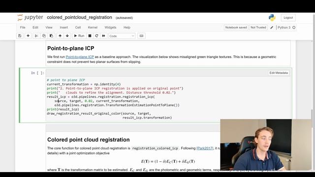 Pose Estimation of Point Clouds with Colors and ICP - Point Cloud Processing in Open3D with Python смотреть онлайн