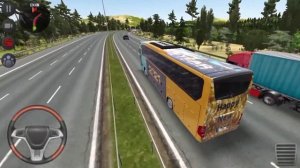 BUS SIMULATOR ULTIMATE : Gameplay with new bus Mercedes Benz with Happy new year skin
