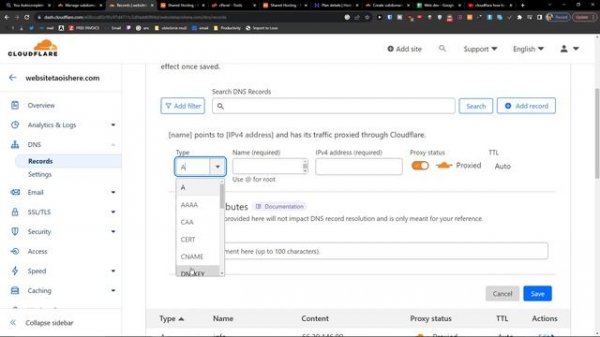 How To Add DNS Records On Cloudflare