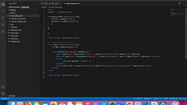 Add blog articles to database in PHP PDO | Part 2 смотреть онлайн