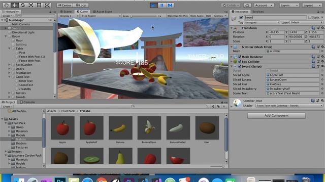 GantTech Class Video: Unity3D: Fruit Ninja VR (Slicing Fruit Update & Score & GameTimer) смотреть онлайн
