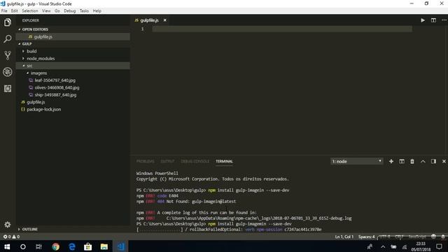 Aula 02 - Curso de Gulp - Instalação e 1º Exemplo prático смотреть онлайн