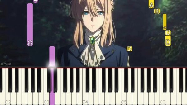 Violet Evergarden OP - Sincerely | EASY Piano Tutorial