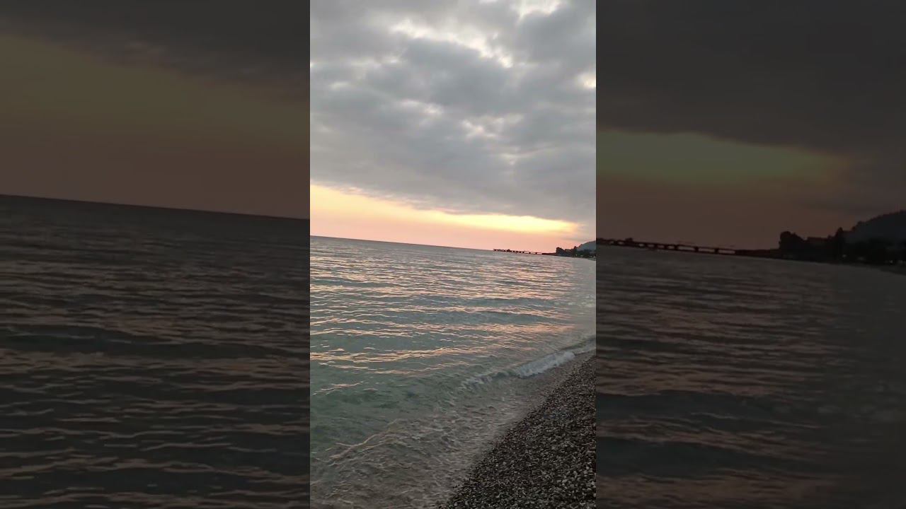 Закат на черноморском побережье в Абхазии. Гагра 2023 #путешествия #гагра #абхазия смотреть онлайн