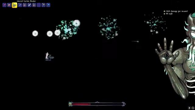 Игрок победил в сложном режиме Terraria с 1 HP без уклонений смотреть онлайн