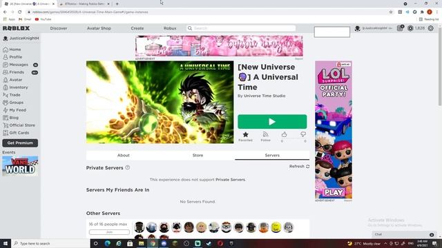 [AUT] How To Get Free Private Servers (Empty Servers In A Universal Time) смотреть онлайн