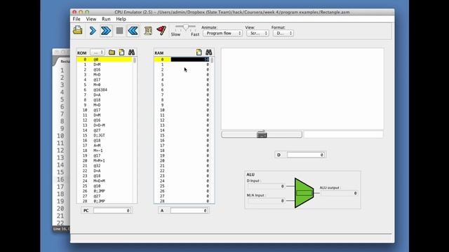 CPU Emulator Demo: Executing a simple graphics program смотреть онлайн