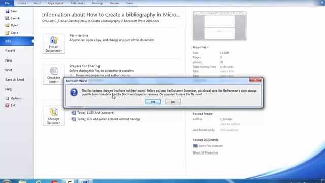 How to Remove Hidden Data and Personal Information with Document Inspection in Microsoft Word смотреть онлайн