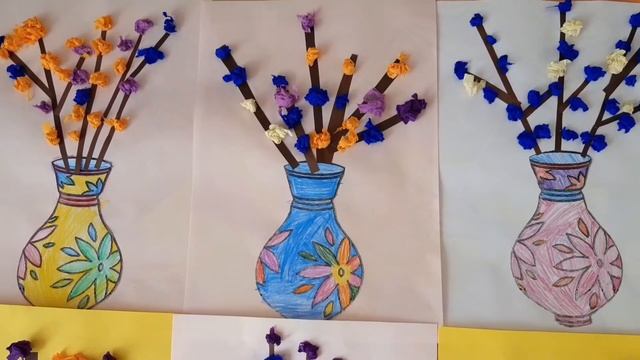 Объемная аппликация из гофрированной бумаги смотреть онлайн