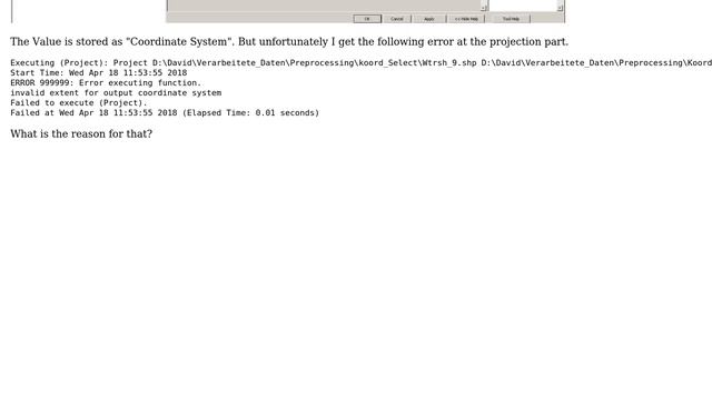 GIS: ModelBuilder Projection Error (invalid extent for output coordinate system) смотреть онлайн