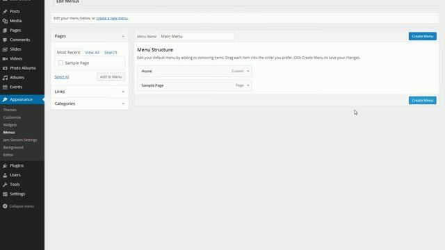 JamSession Music Band Wordpress Theme - Creating Menu смотреть онлайн
