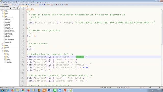 XAMPP - วธตงรหสผาน phpMyAdmin ฐานขอมล MySQL