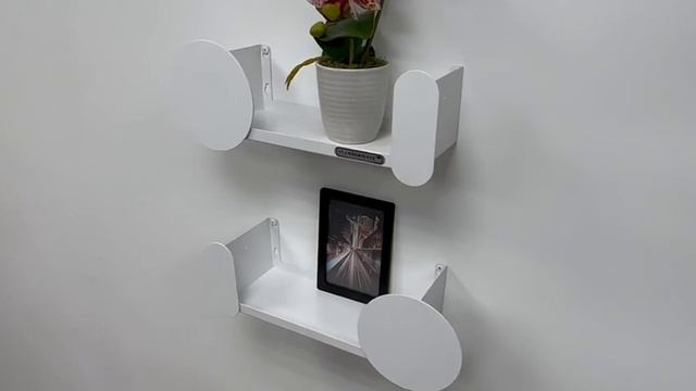 Полочки Teambersteel металлические подвесные с вешалкой,белые смотреть онлайн