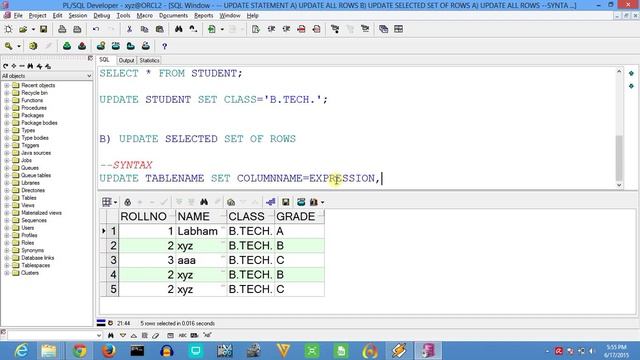 Oracle SQL PLSQL 12C Tutorial 14 - UPDATE Statement смотреть онлайн