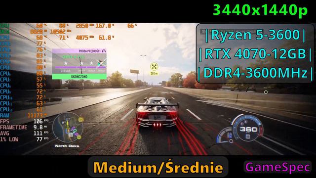 RTX 4070 | Ryzen5-3600 | 3440x1440p |DDR4 16GB-3600MHz| -All Settings NFS Unbound | GameSpec смотреть онлайн