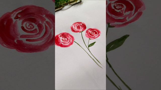 How to paint a rose step by step/easy rose painting for beginners #rose #painting #easypainting #ar смотреть онлайн
