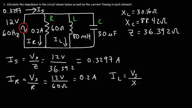 Parallel RLC Circuit Example Problem смотреть онлайн