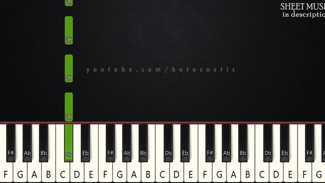 Wednesday Theme | SLOW BEGINNER PIANO TUTORIAL + SHEET MUSIC by Betacustic смотреть онлайн