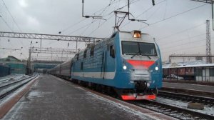Отправление ЭП1М-591 с поездом Москва — Кисловодск