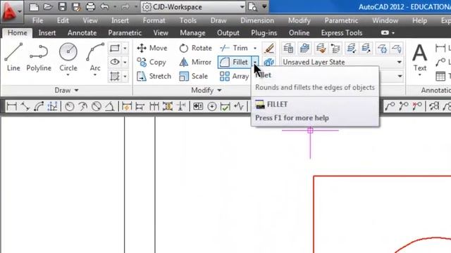 Autocad - Fillet and Chamfer Command #24 смотреть онлайн