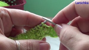Узор № 2.Узоры из лицевых и изнаночных петель.