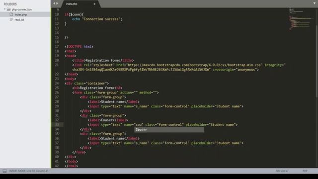 How to create connection with database in PHP MySQL and insert data смотреть онлайн