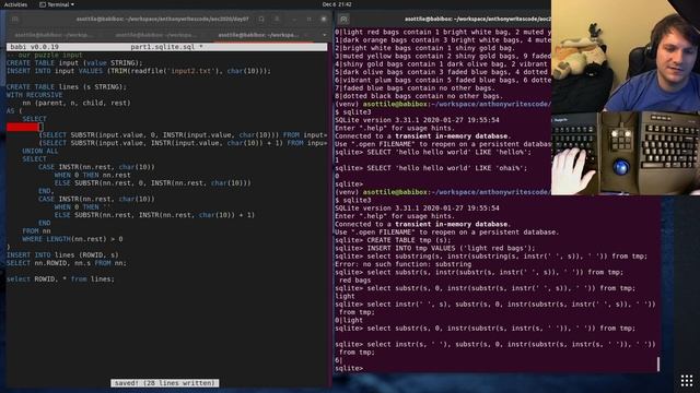 replay - advent of code day 7 (python + sqlite) 2020-12-07 смотреть онлайн