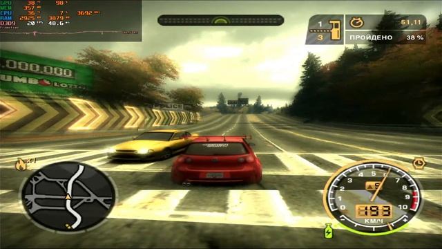 GigaByte GT 210 1GB TEST NFS Most Wanted 2005 1280x1024 [HIGH]