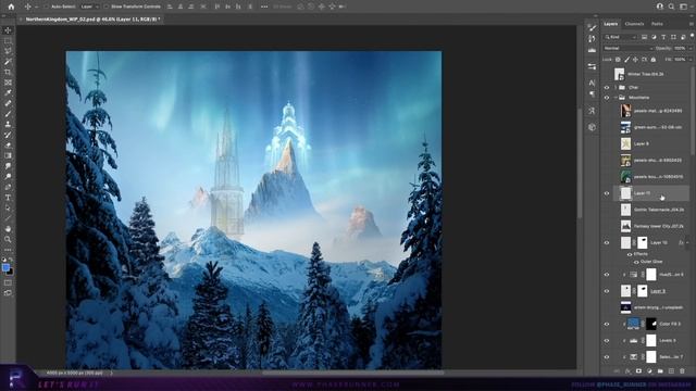 Create a Magical Kingdom in PHOTOSHOP! | Photo Manipulation смотреть онлайн