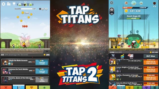 TAP TITANS Vs TAP TITANS 2 смотреть онлайн