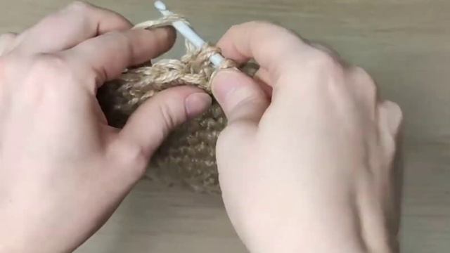 Кашпо из джута. Узор крючком. смотреть онлайн