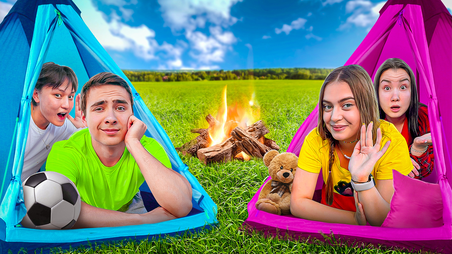 Летний Лагерь: Мальчики VS Девочки ! // Луномосик смотреть онлайн