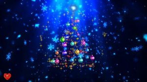 Футаж Новогодняя елка в снежинках