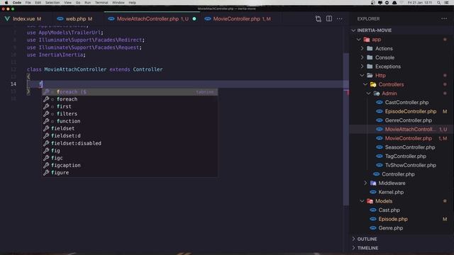 #32 Laravel Inertia Vue Movie App | Movie Attach Page | Laravel 8 Tutorial смотреть онлайн