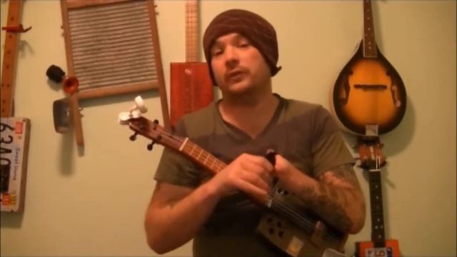 One Hand Dan CigarBox Ukulele Lessons-Midnight Special смотреть онлайн