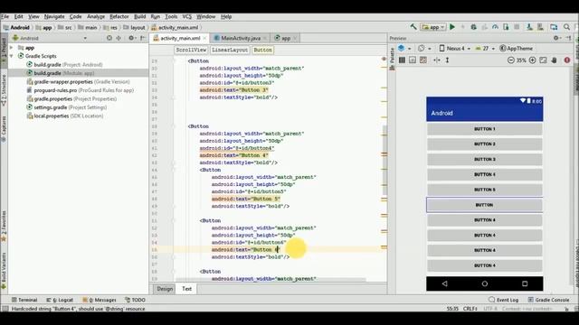 How to create ScrollView in your Android App. смотреть онлайн