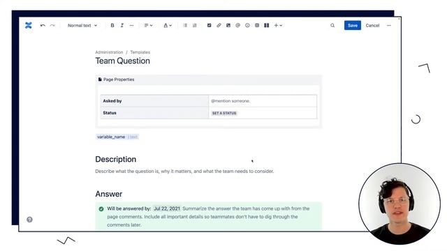 Atlassian Confluence Page Template – Best Practices – Livestream