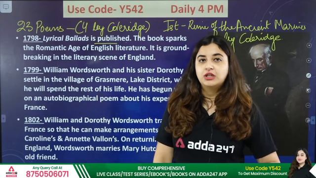 NVS/UP TGT PGT 2022 | TGT PGT English Classes | William Wordsworth #3 | By Aishwarya Puri смотреть онлайн