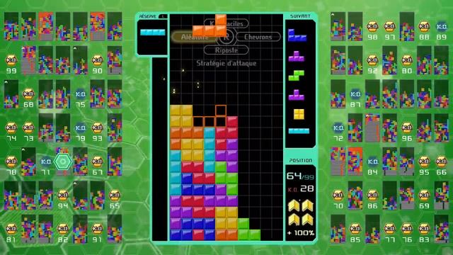 [Tetris 99] CPU Battle, 62 KO (LV1, 100% badge start) смотреть онлайн